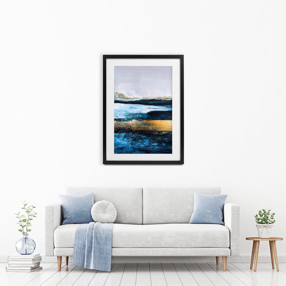 Lined With Blue Framed Art Print wall art product Adelina ART / Shutterstock