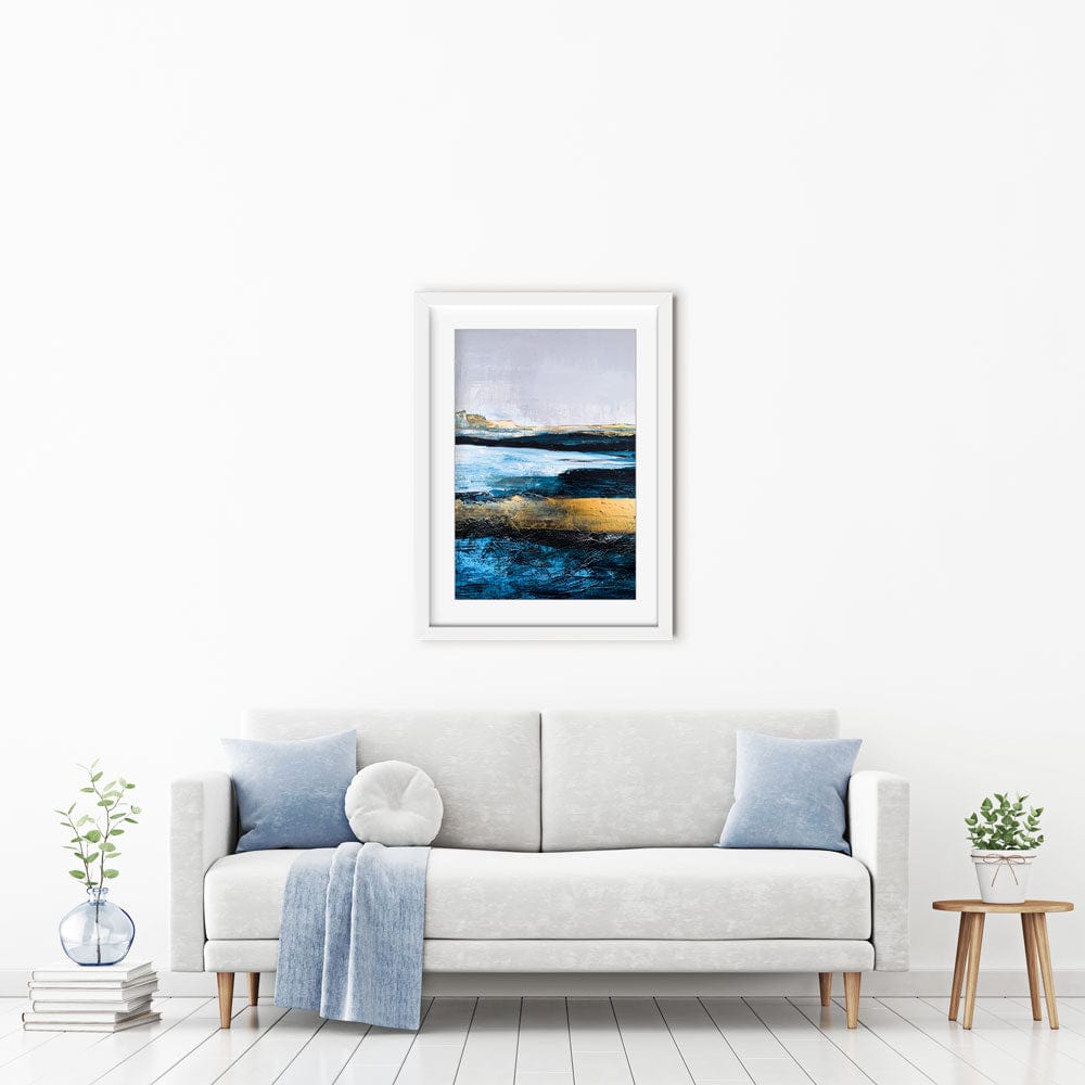 Lined With Blue Framed Art Print wall art product Adelina ART / Shutterstock