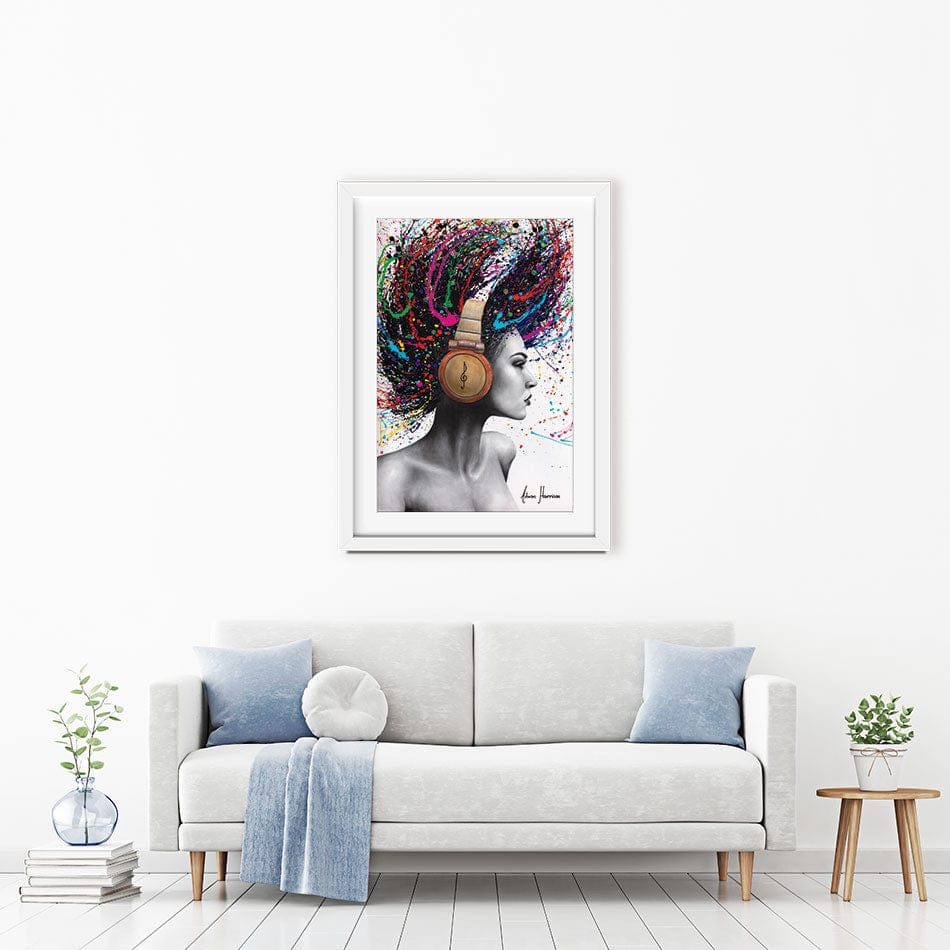 Listen Loud Framed Art Print wall art product Ashvin Harrison