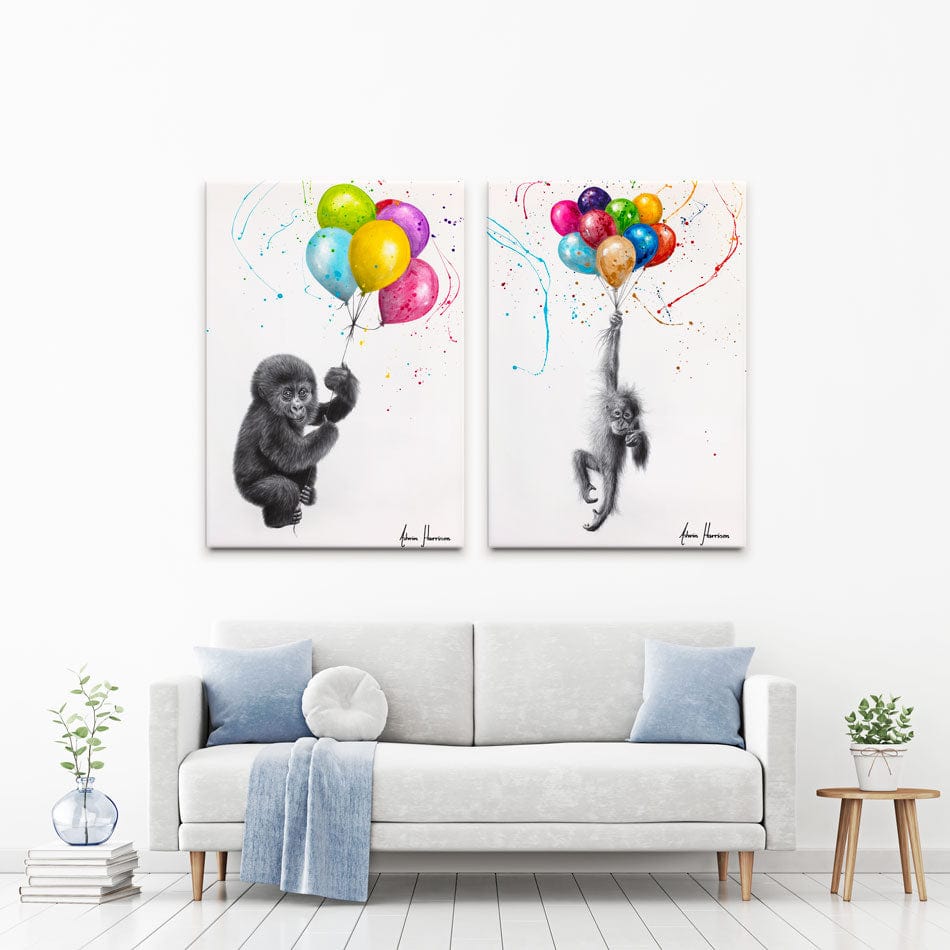 Little Monkeys Duo Canvas Print wall art product Ashvin Harrison