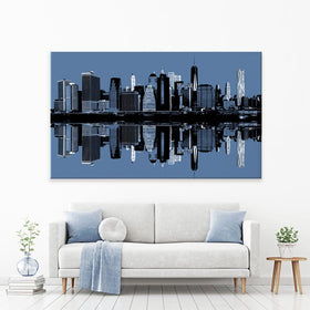 Manhattan Reflections Canvas Print wall art product Drop of Light / Shutterstock
