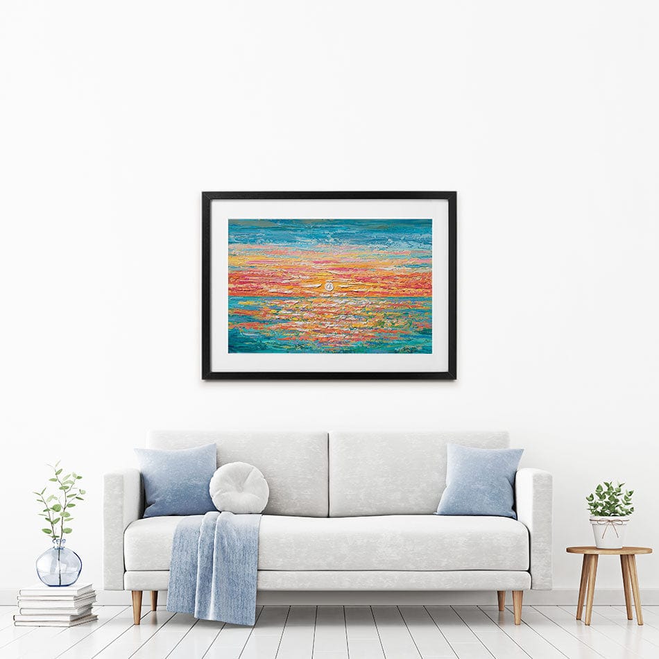 Mellow Sunset Framed Art Print wall art product Olga Tkachyk