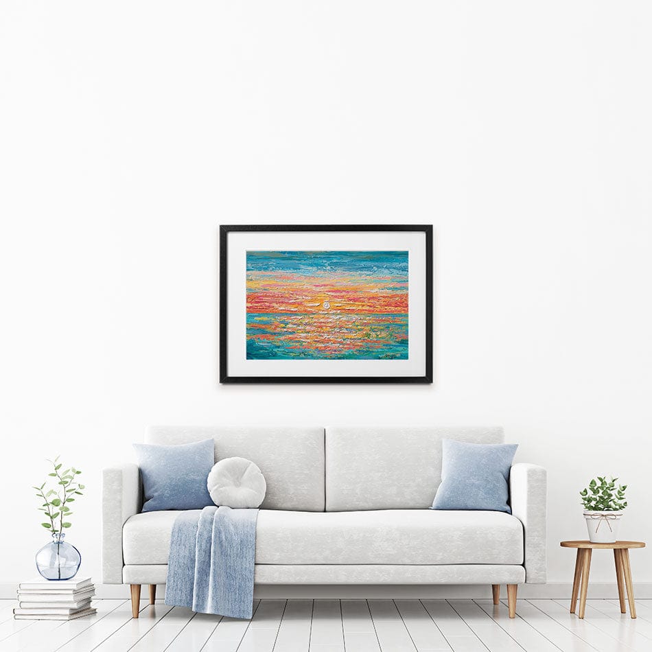 Mellow Sunset Framed Art Print wall art product Olga Tkachyk