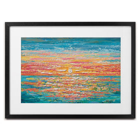 Mellow Sunset Framed Art Print wall art product Olga Tkachyk