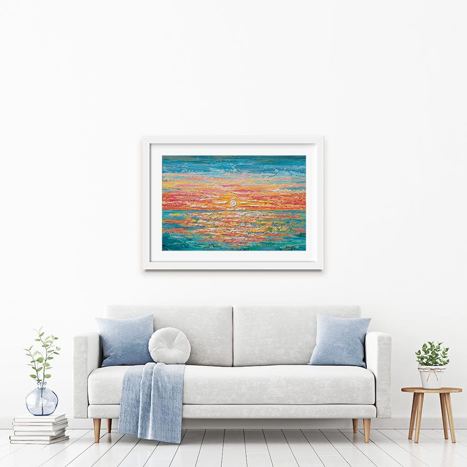 Mellow Sunset Framed Art Print wall art product Olga Tkachyk