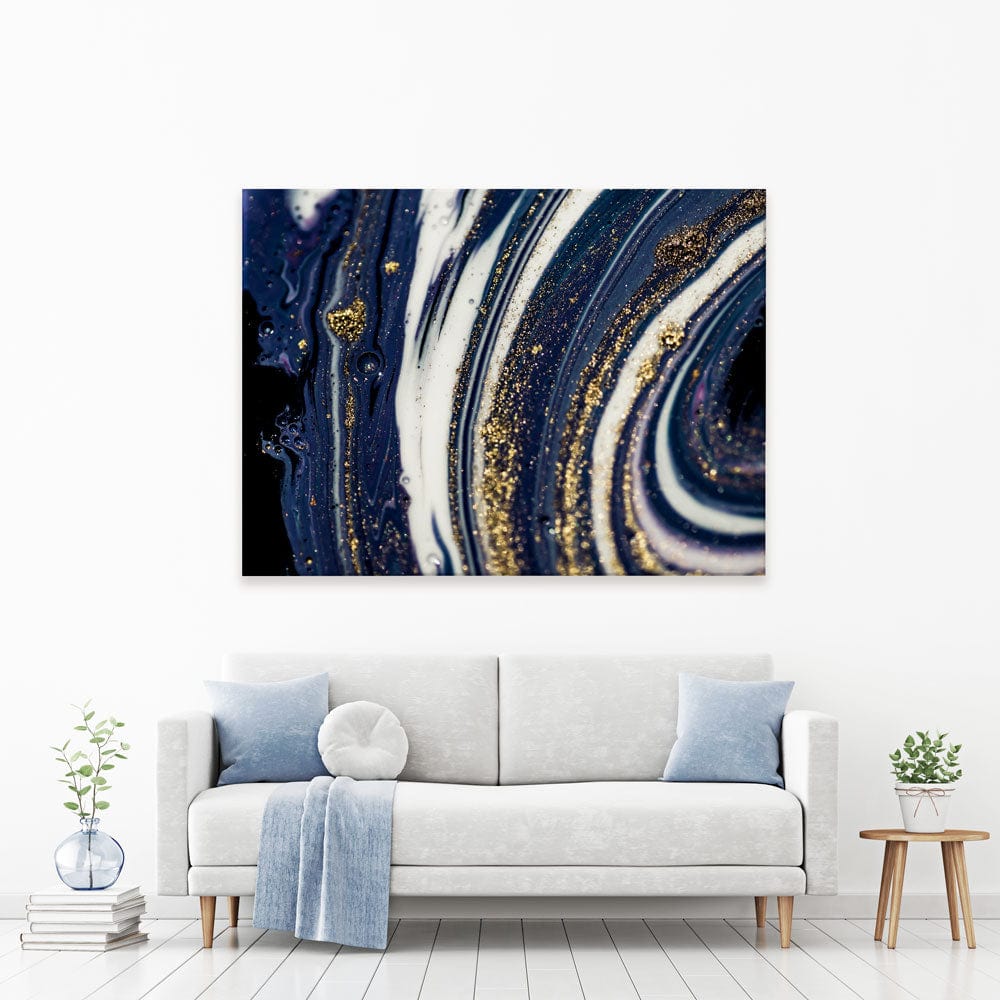 Midnight Marble Canvas Print wall art product CARACOLLA / Shutterstock