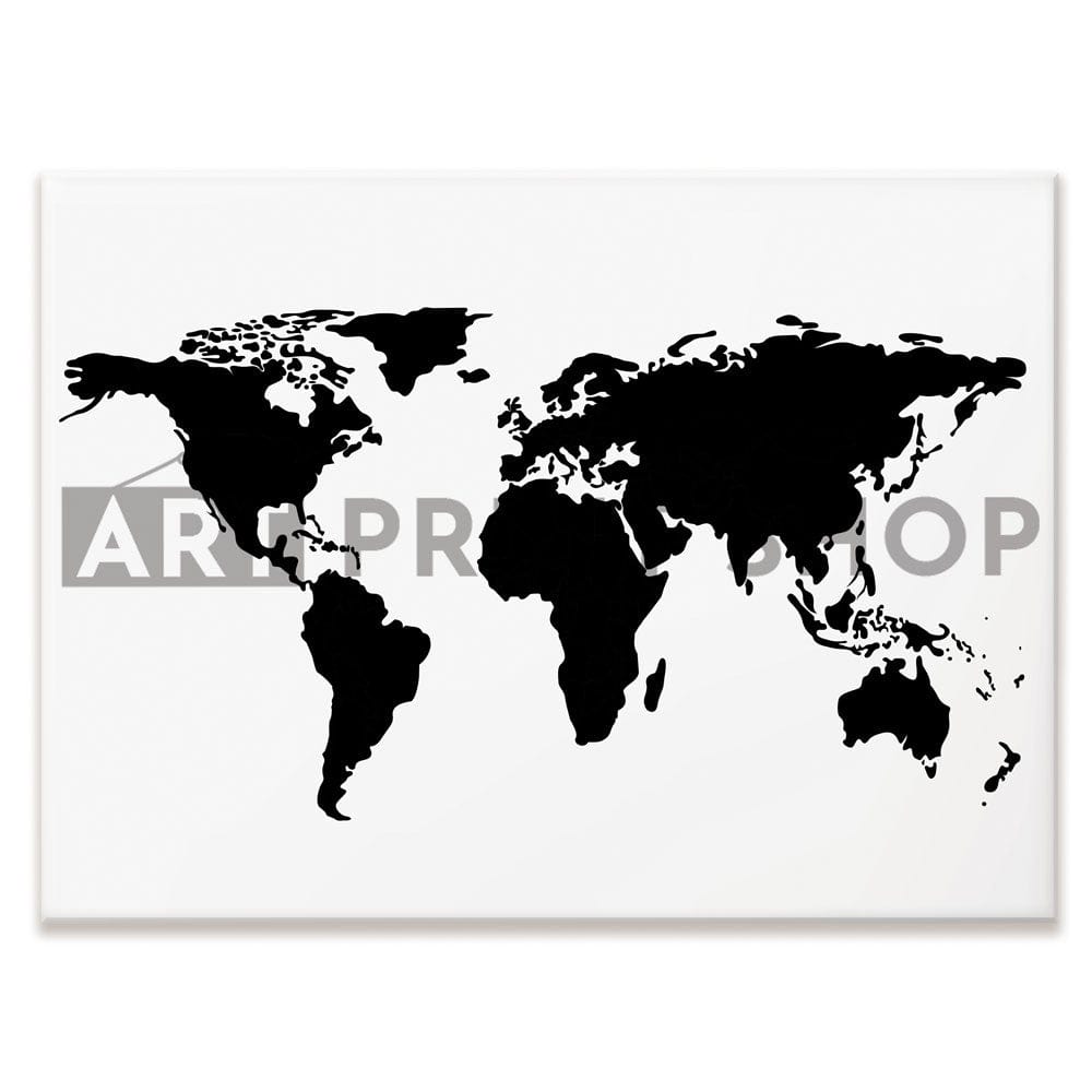 Modern World Map Canvas Print wall art product H Goossens / Independent