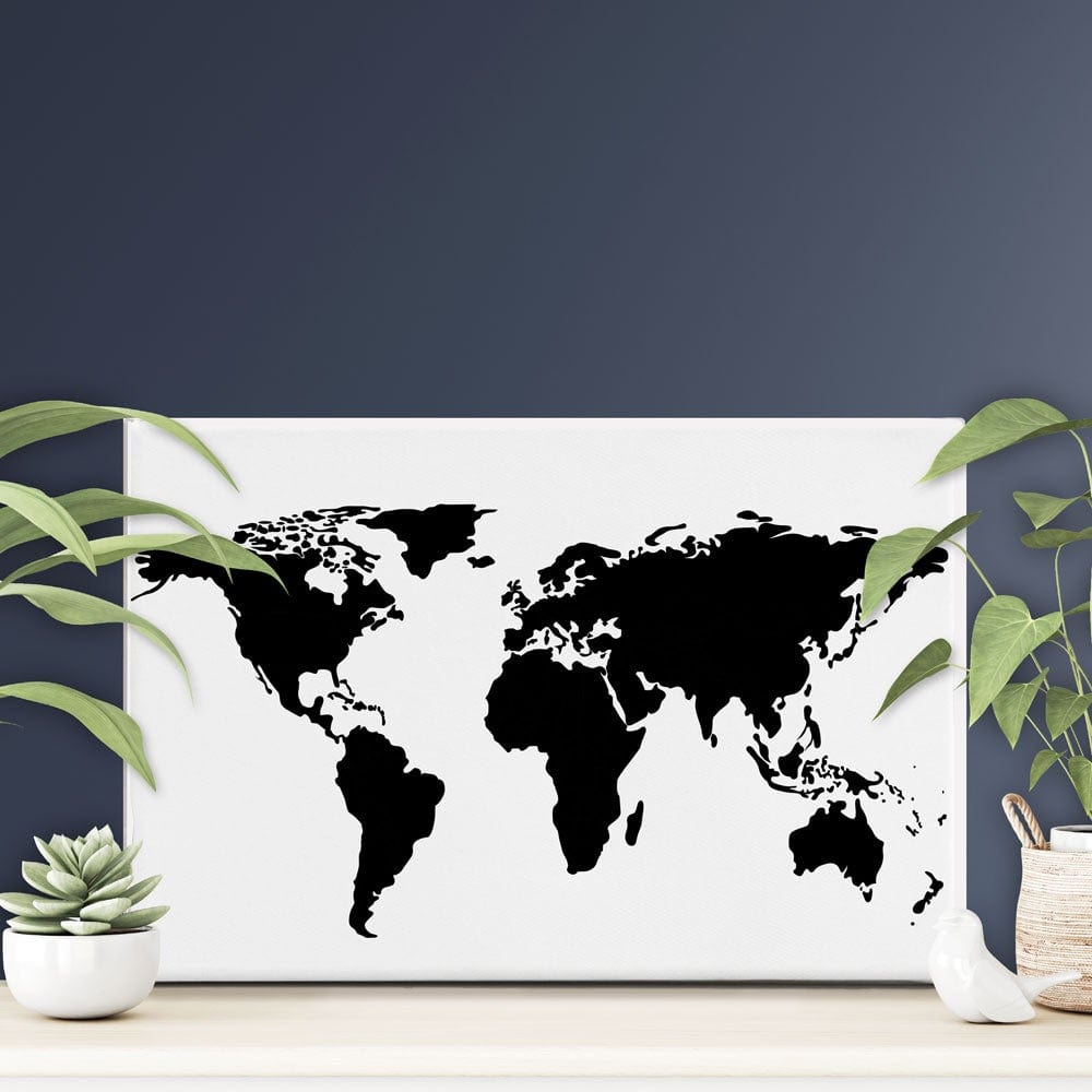Modern World Map Canvas Print wall art product H Goossens / Independent