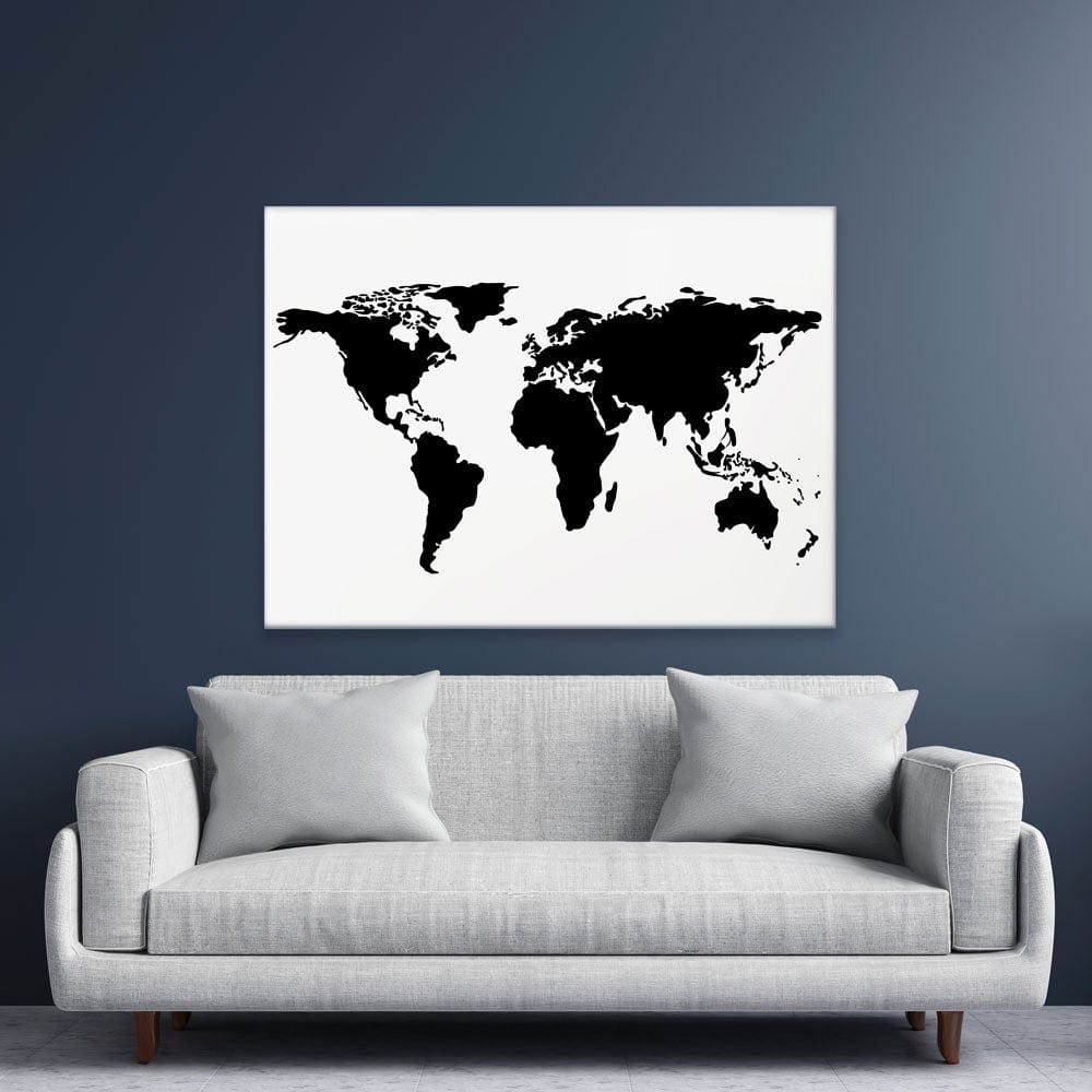 Modern World Map Canvas Print wall art product H Goossens / Independent