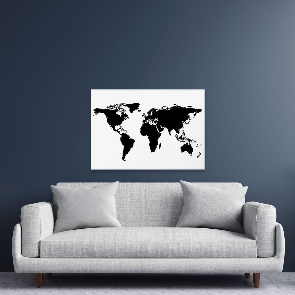 Modern World Map Canvas Print wall art product H Goossens / Independent