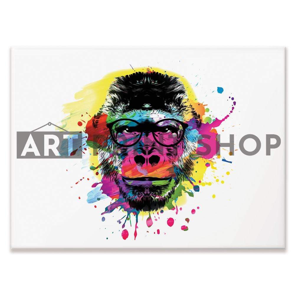 Multicoloured Ape Paint Splash Canvas Print wall art product ARTEMENKO VALENTYN / Shutterstock