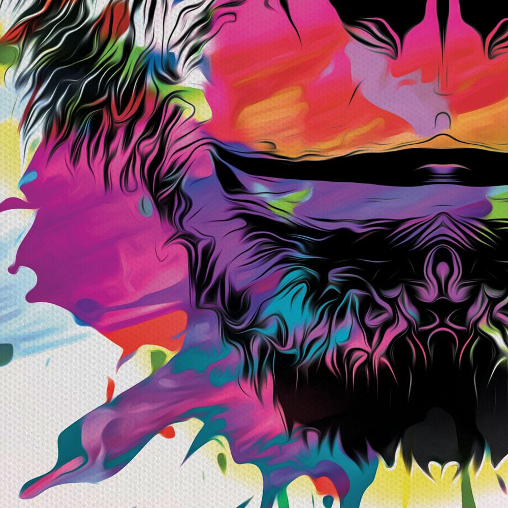 Multicoloured Ape Paint Splash Canvas Print wall art product ARTEMENKO VALENTYN / Shutterstock
