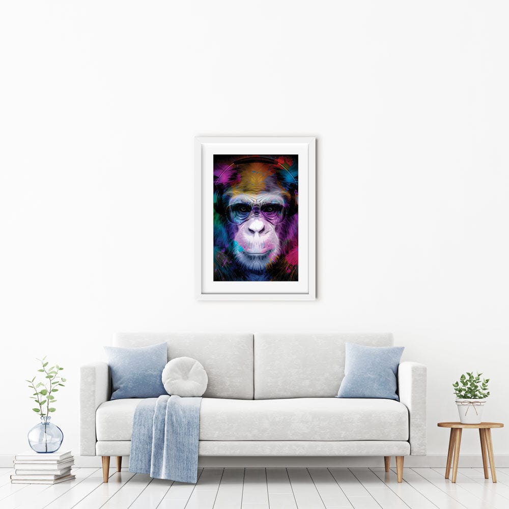 Multicoloured Monkey Framed Art Print wall art product ARTEMENKO VALENTYN / Shutterstock