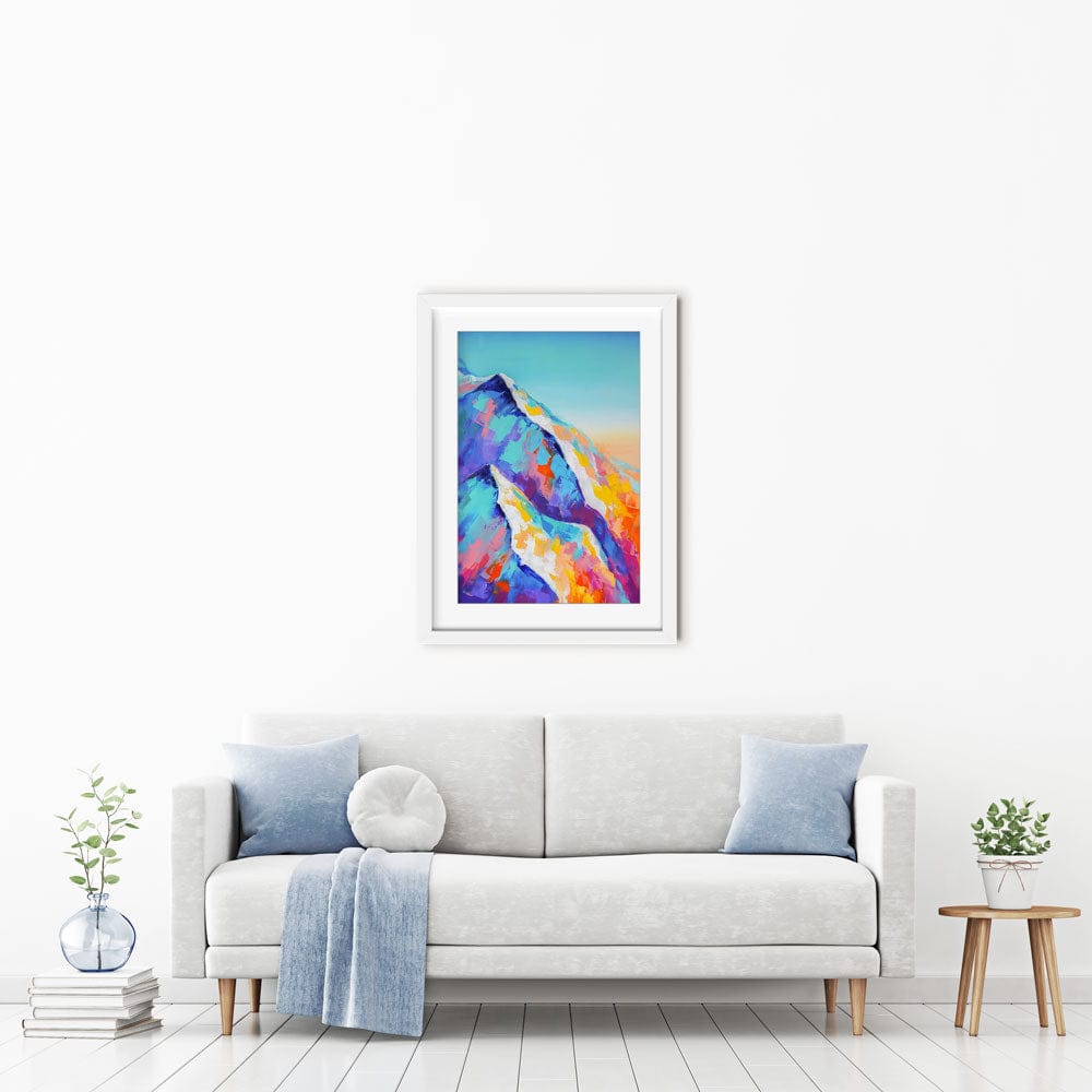 Multicoloured Mountains Framed Art Print wall art product Mari Dein / Shutterstock