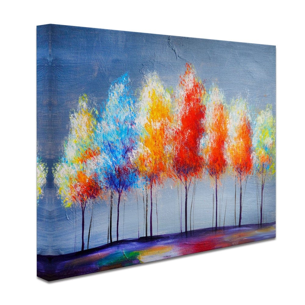 Multicoloured Trees Canvas Print wall art product Valenty / Shutterstock