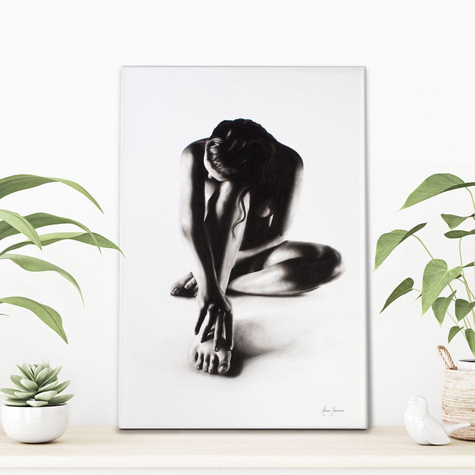 Nude Woman Charcoal Study 41 Canvas Print wall art product Ashvin Harrison