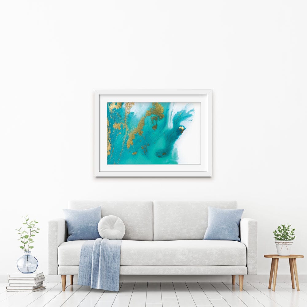 Ocean Marble Framed Art Print wall art product Ana Babii / Shutterstock
