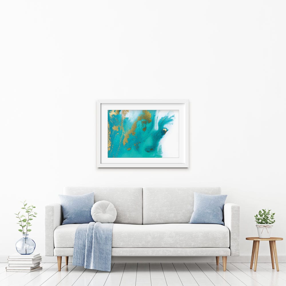 Ocean Marble Framed Art Print wall art product Ana Babii / Shutterstock