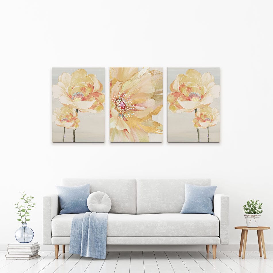 Opulent Flower Trio Canvas Print wall art product Muzi pear studio / Shutterstock