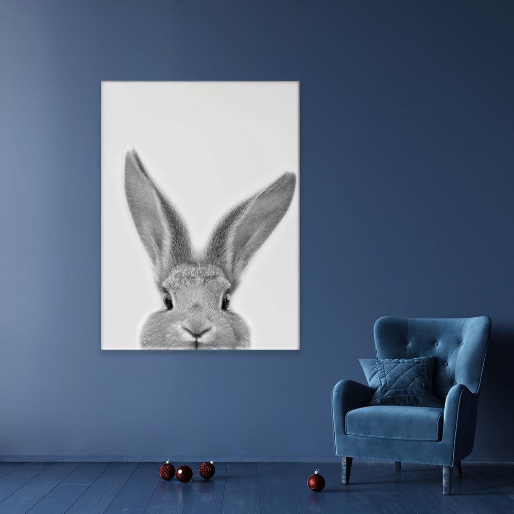Peekaboo Bunny Portrait Canvas Print wall art product R Visser / Independent
