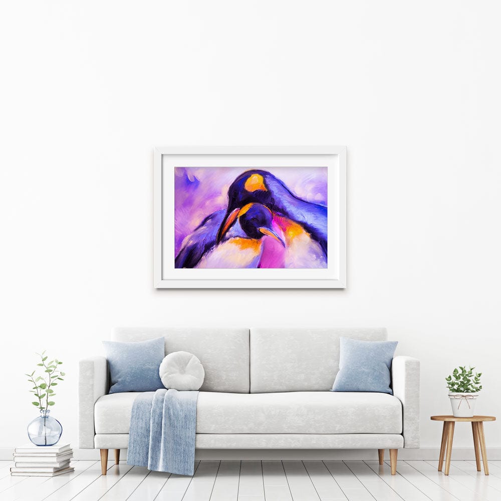 Penguin Love Framed Art Print wall art product Ivailo Nikolov / Shutterstock