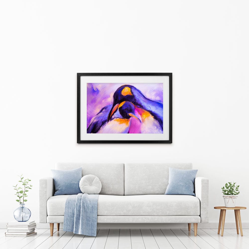 Penguin Love Framed Art Print wall art product Ivailo Nikolov / Shutterstock