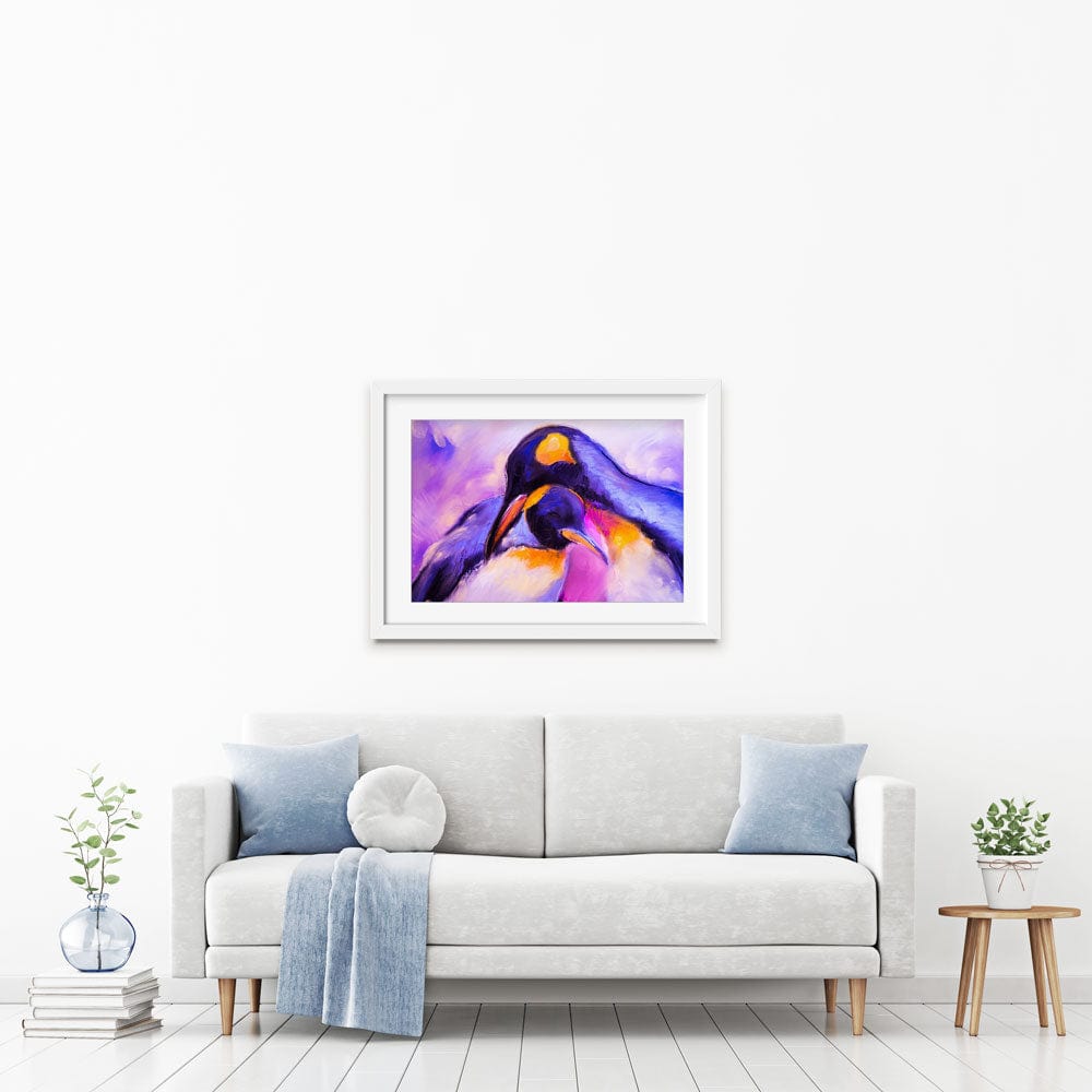 Penguin Love Framed Art Print wall art product Ivailo Nikolov / Shutterstock