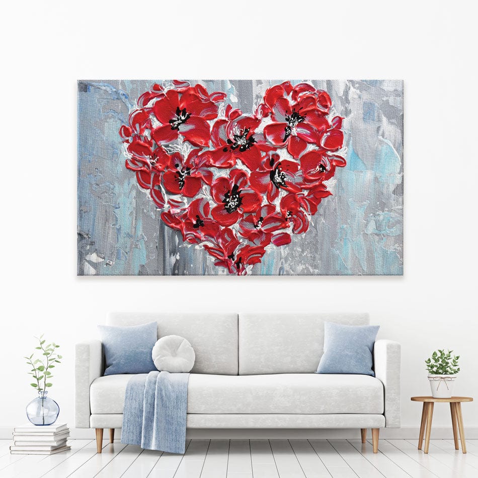 Poppy Heart Canvas Print wall art product Olga Tkachyk