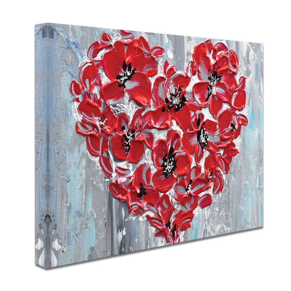 Poppy Heart Canvas Print wall art product Olga Tkachyk