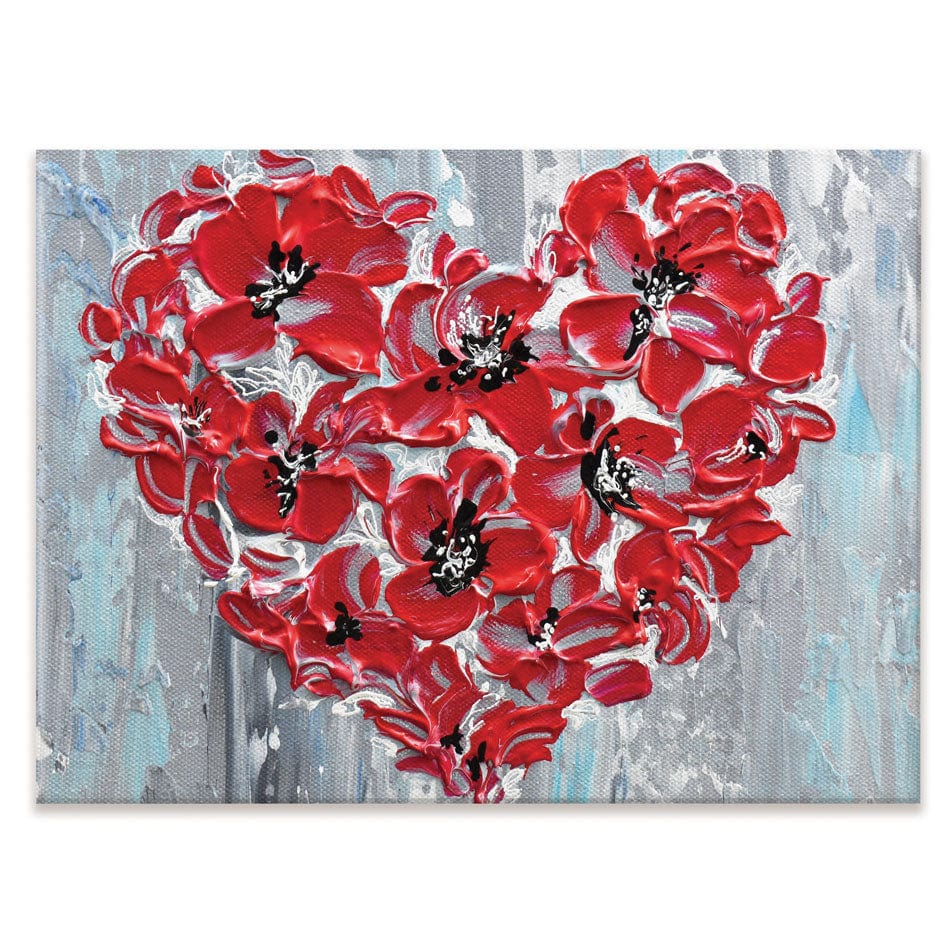 Poppy Heart Canvas Print wall art product Olga Tkachyk