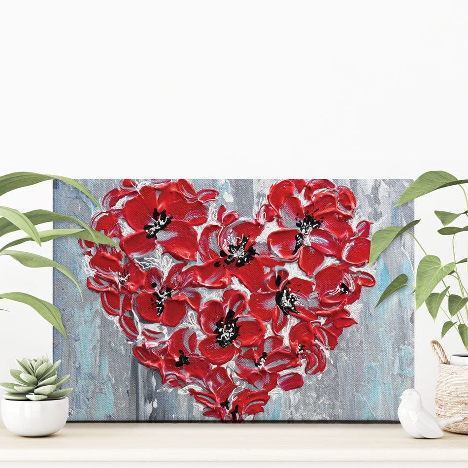 Poppy Heart Canvas Print wall art product Olga Tkachyk
