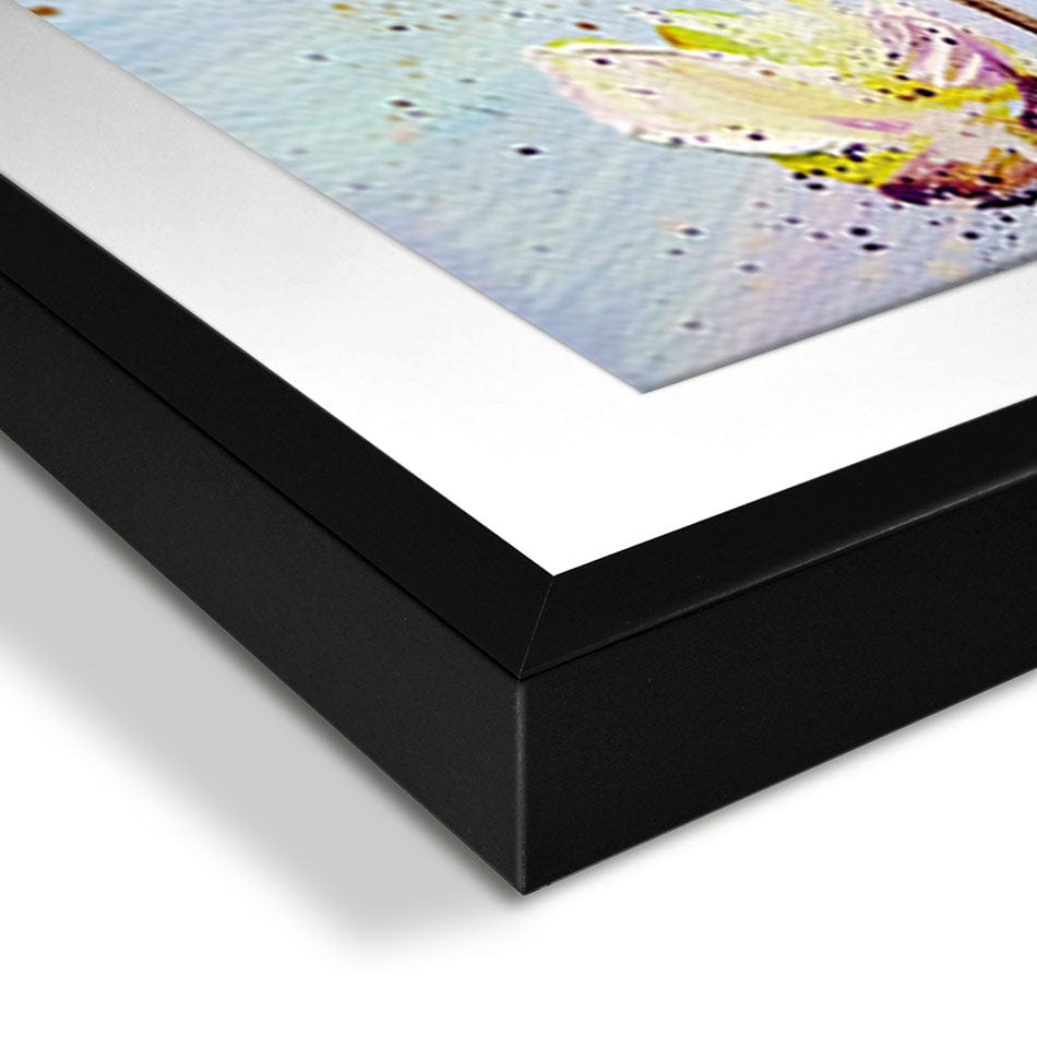 Purple And Yellow Floral Framed Art Print wall art product Valenty / Shutterstock