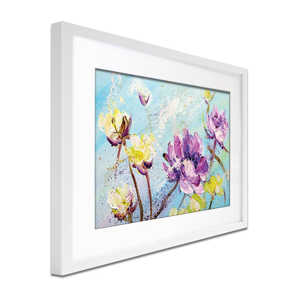 Purple And Yellow Floral Framed Art Print wall art product Valenty / Shutterstock