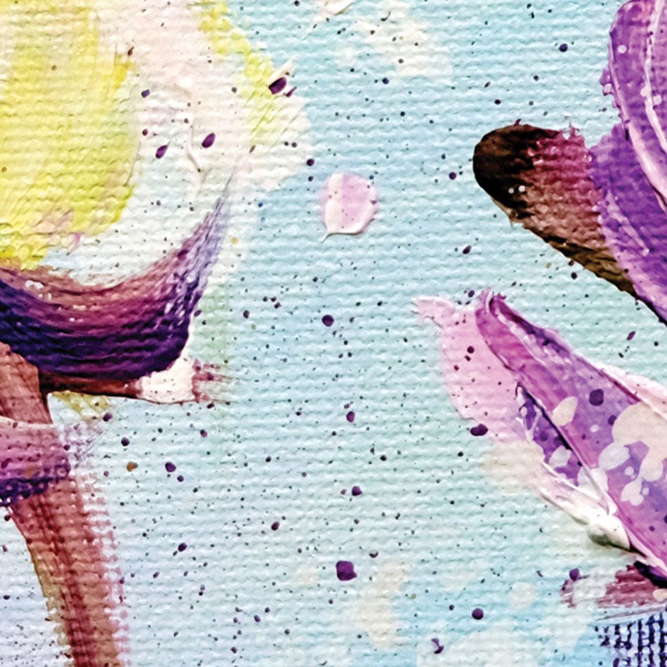 Purple And Yellow Floral Framed Art Print wall art product Valenty / Shutterstock