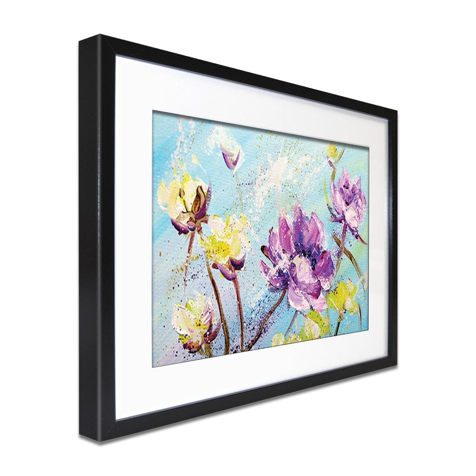 Purple And Yellow Floral Framed Art Print wall art product Valenty / Shutterstock