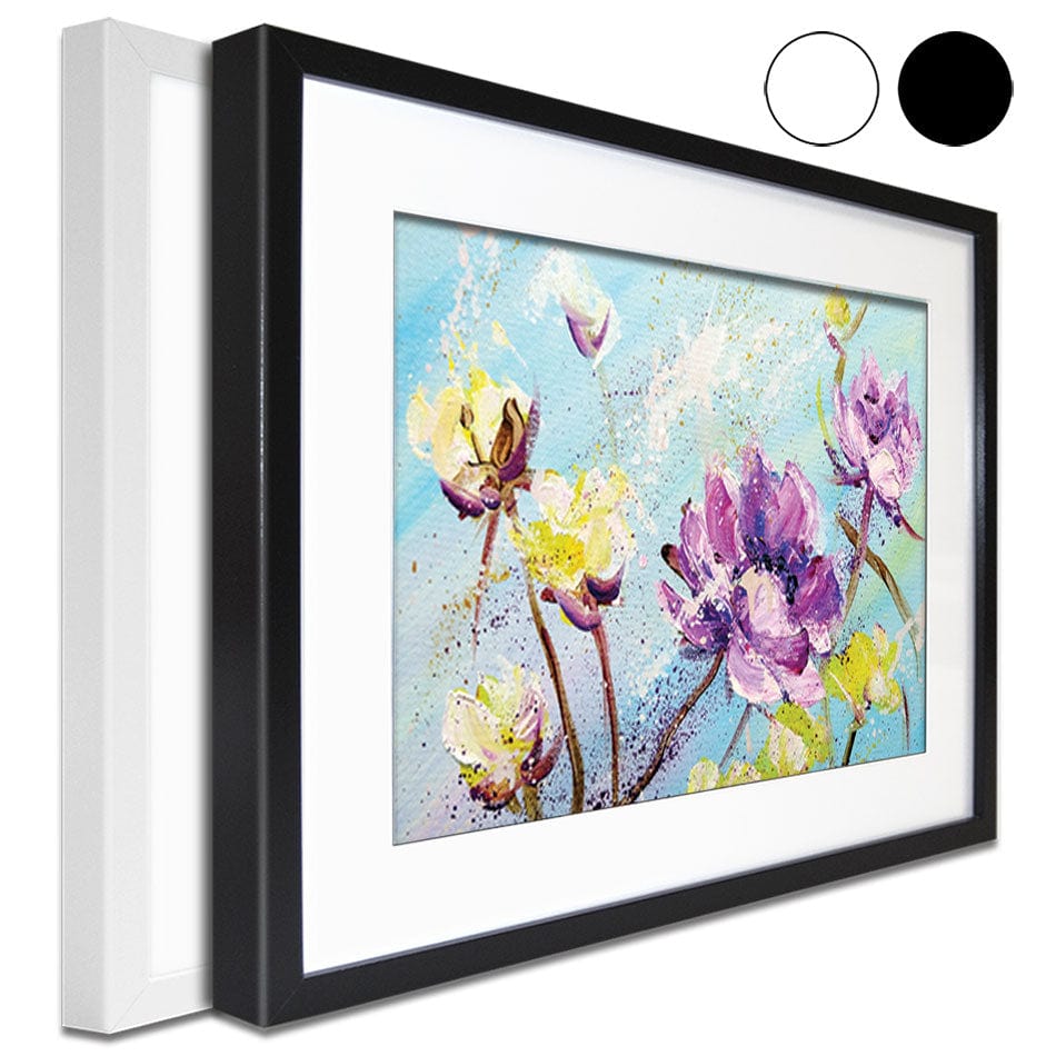 Purple And Yellow Floral Framed Art Print wall art product Valenty / Shutterstock