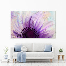 Purple Flower Half Canvas Print wall art product Pacrovka / Shutterstock