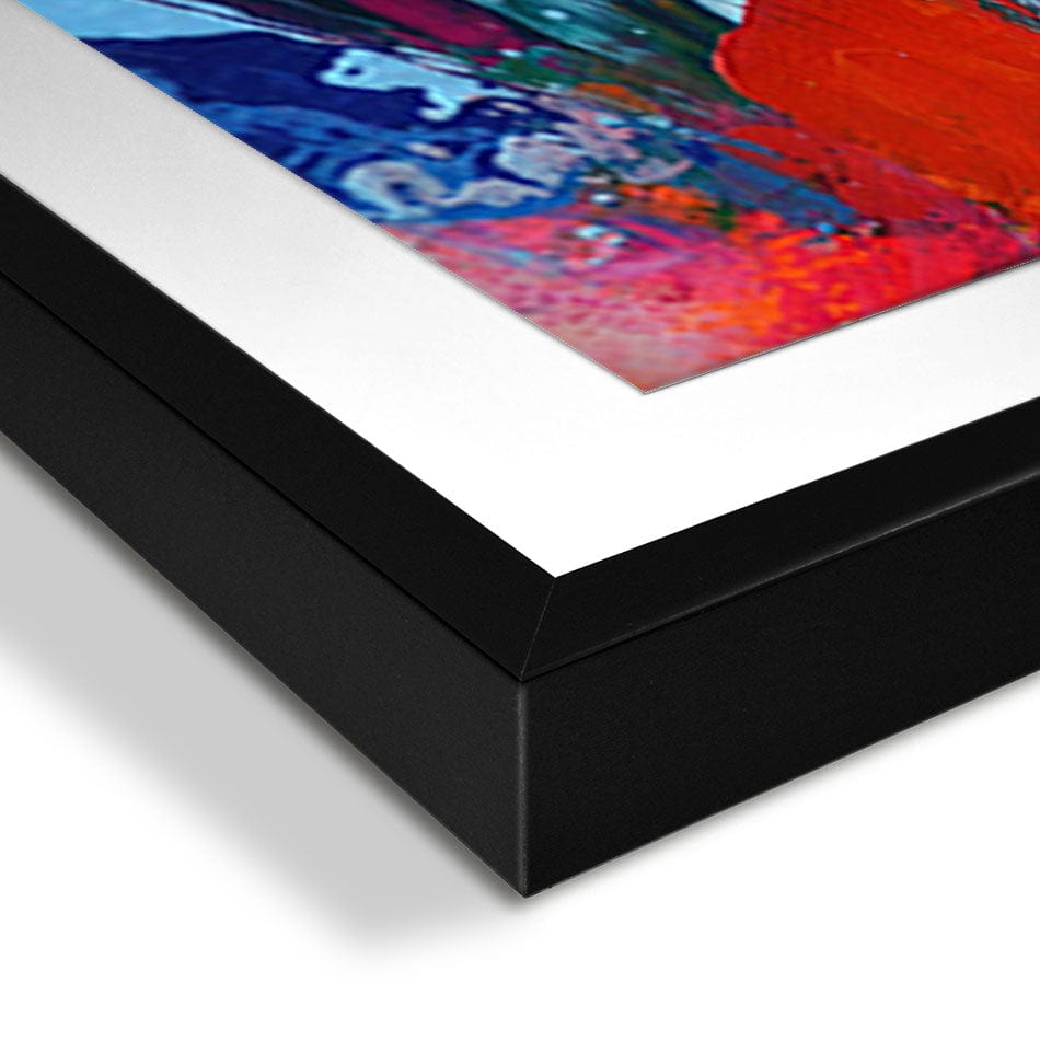 Red And Pink Abstract Framed Art Print wall art product Anna Selina / Shutterstock