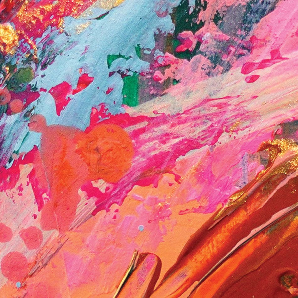 Red And Pink Abstract Framed Art Print wall art product Anna Selina / Shutterstock