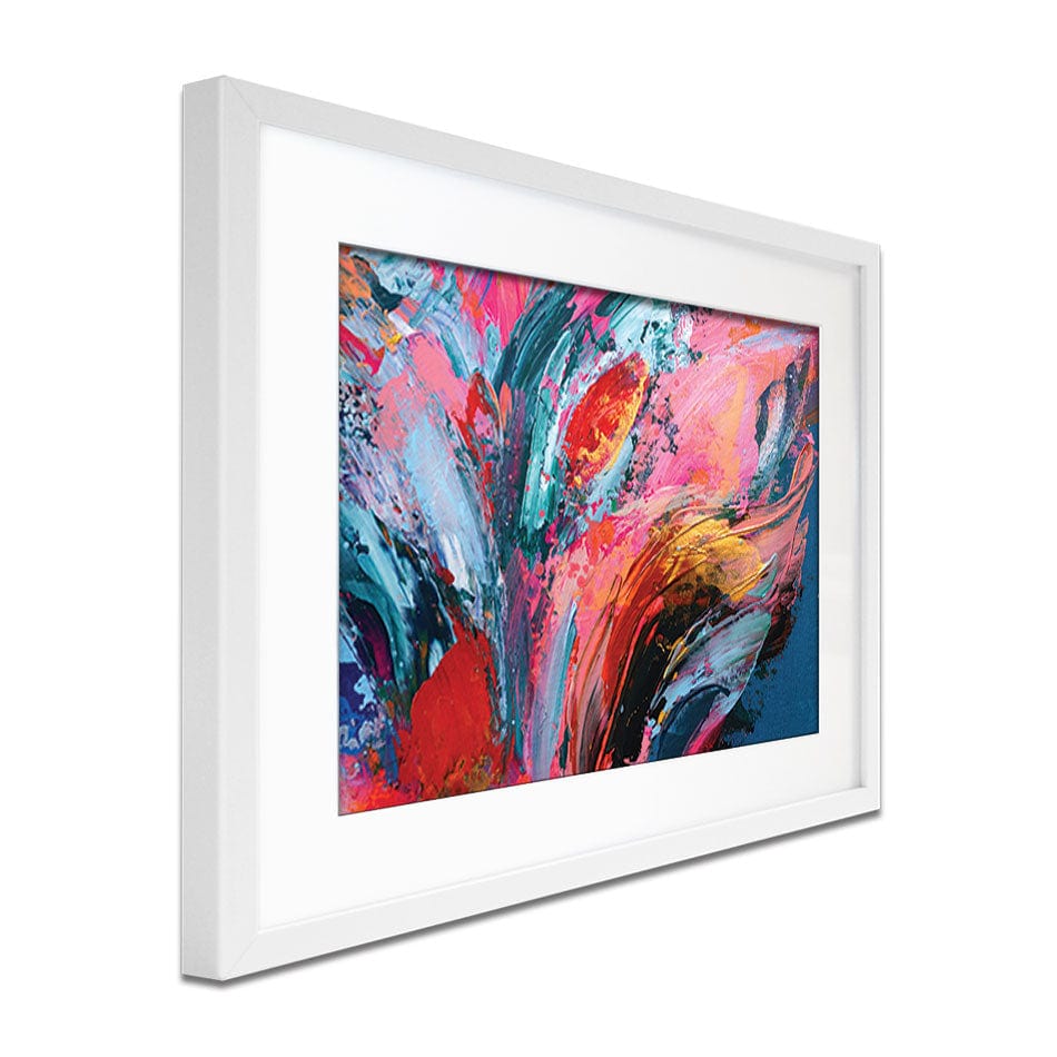 Red And Pink Abstract Framed Art Print wall art product Anna Selina / Shutterstock