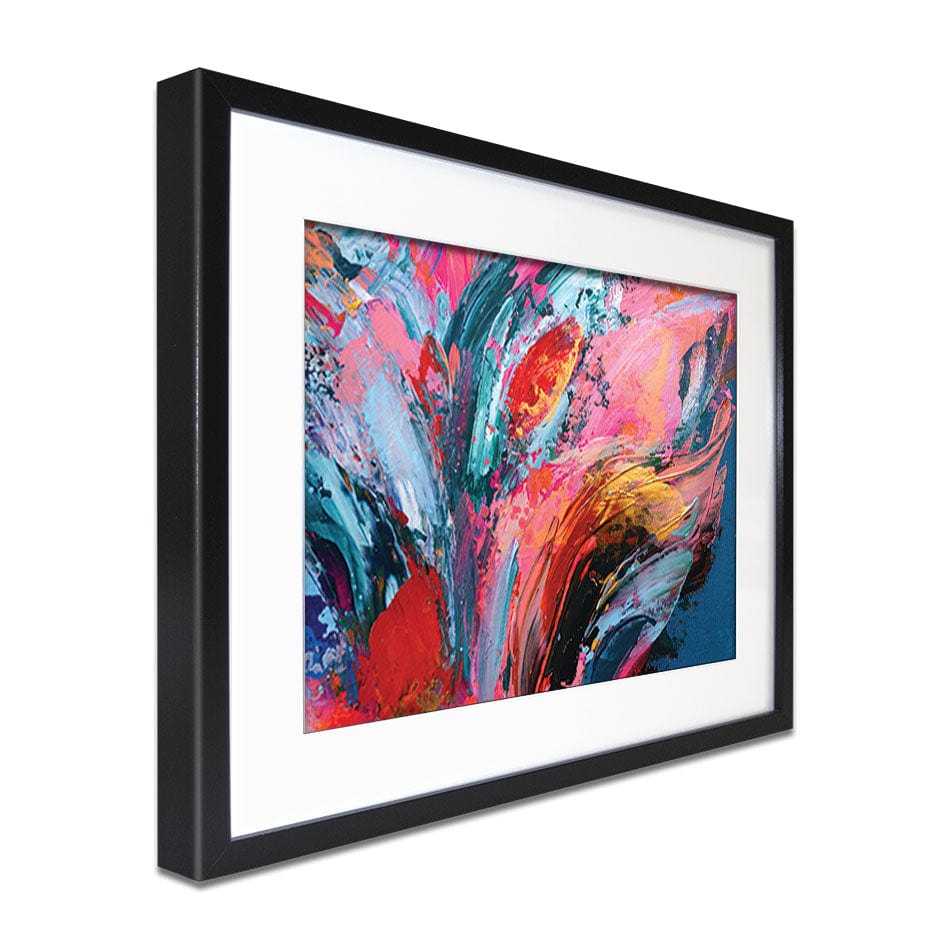 Red And Pink Abstract Framed Art Print wall art product Anna Selina / Shutterstock