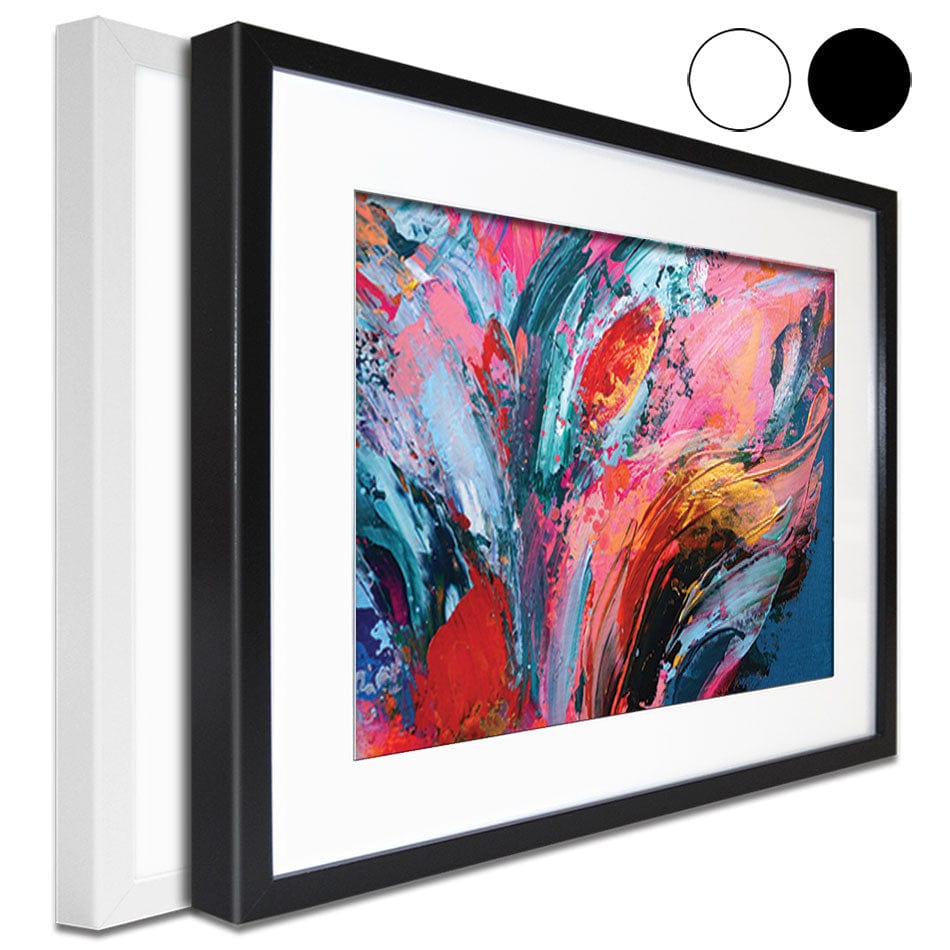 Red And Pink Abstract Framed Art Print wall art product Anna Selina / Shutterstock