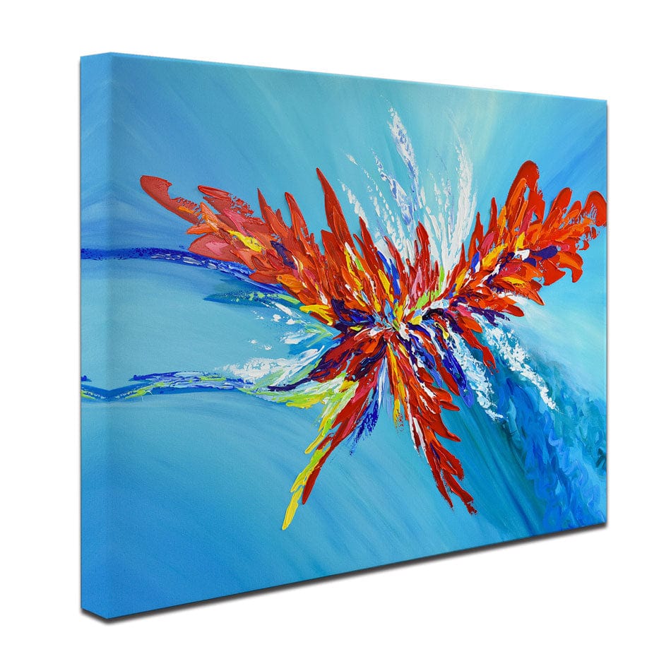 Red Passion Flower Canvas Print wall art product Olga Tkachyk