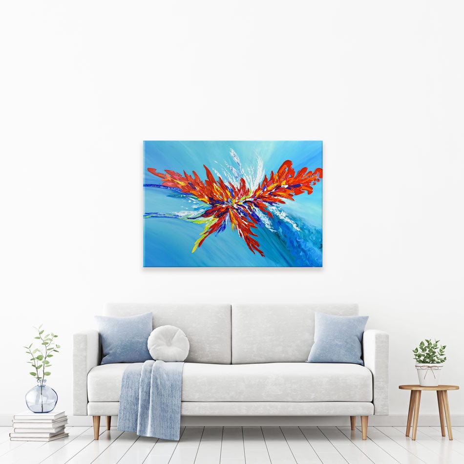 Red Passion Flower Canvas Print wall art product Olga Tkachyk