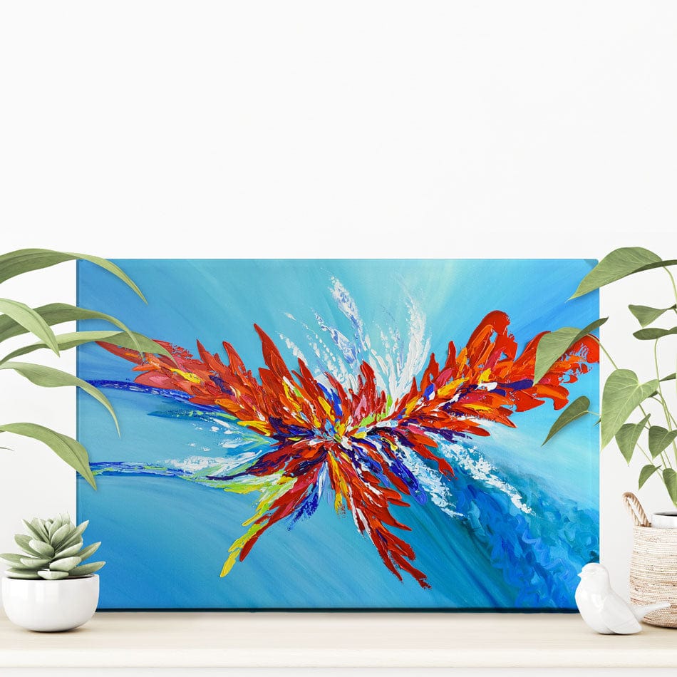 Red Passion Flower Canvas Print wall art product Olga Tkachyk