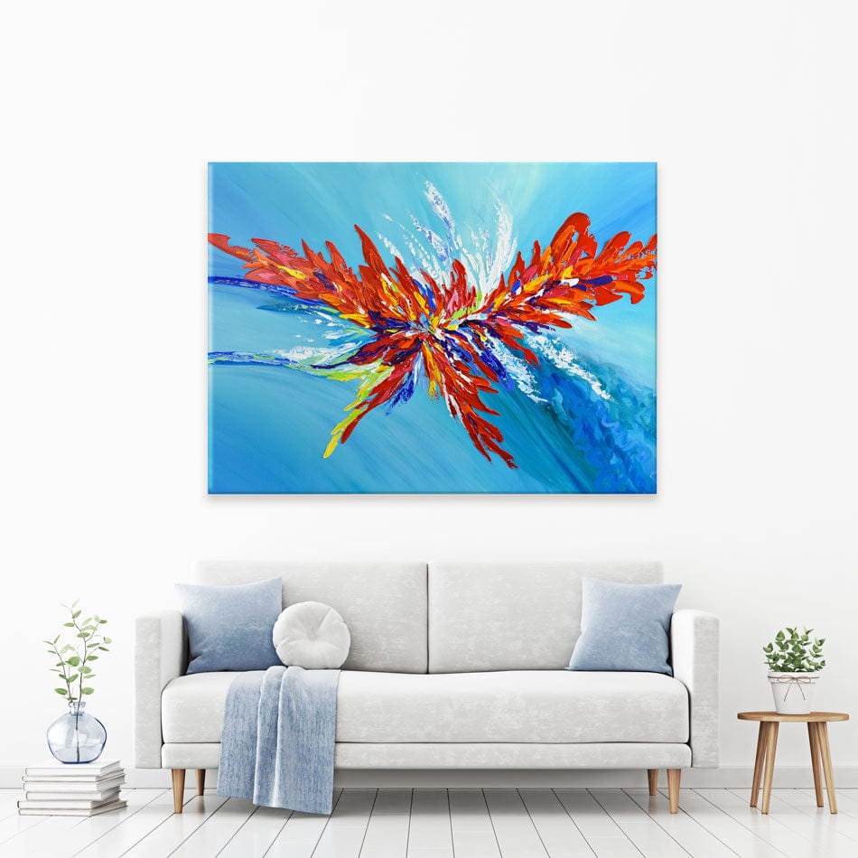 Red Passion Flower Canvas Print wall art product Olga Tkachyk