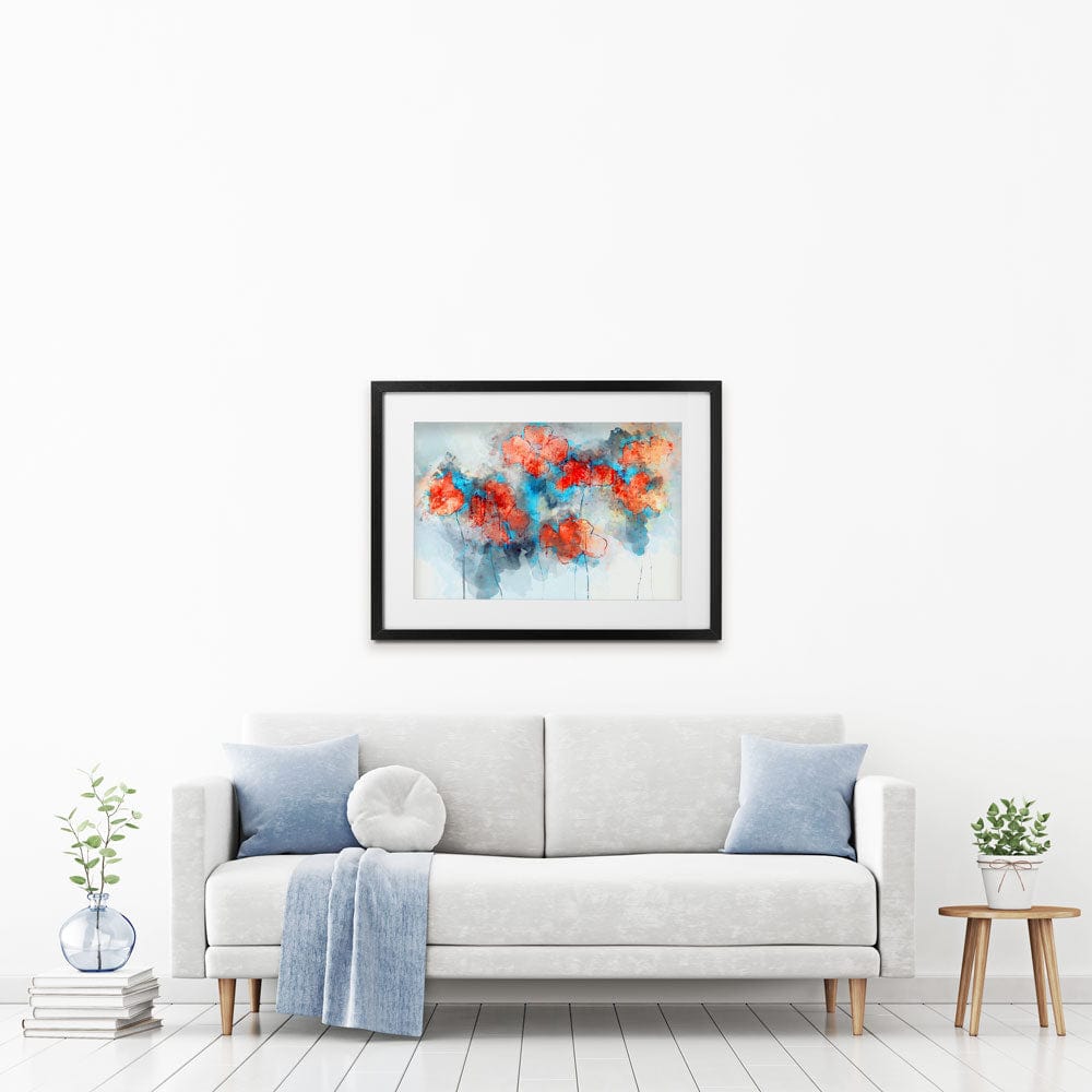 Red Poppy Splash Framed Art Print wall art product Nithid / Shutterstock