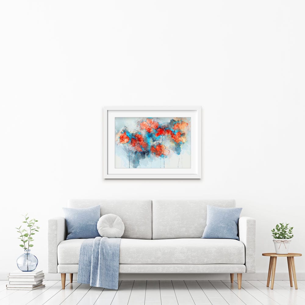 Red Poppy Splash Framed Art Print wall art product Nithid / Shutterstock