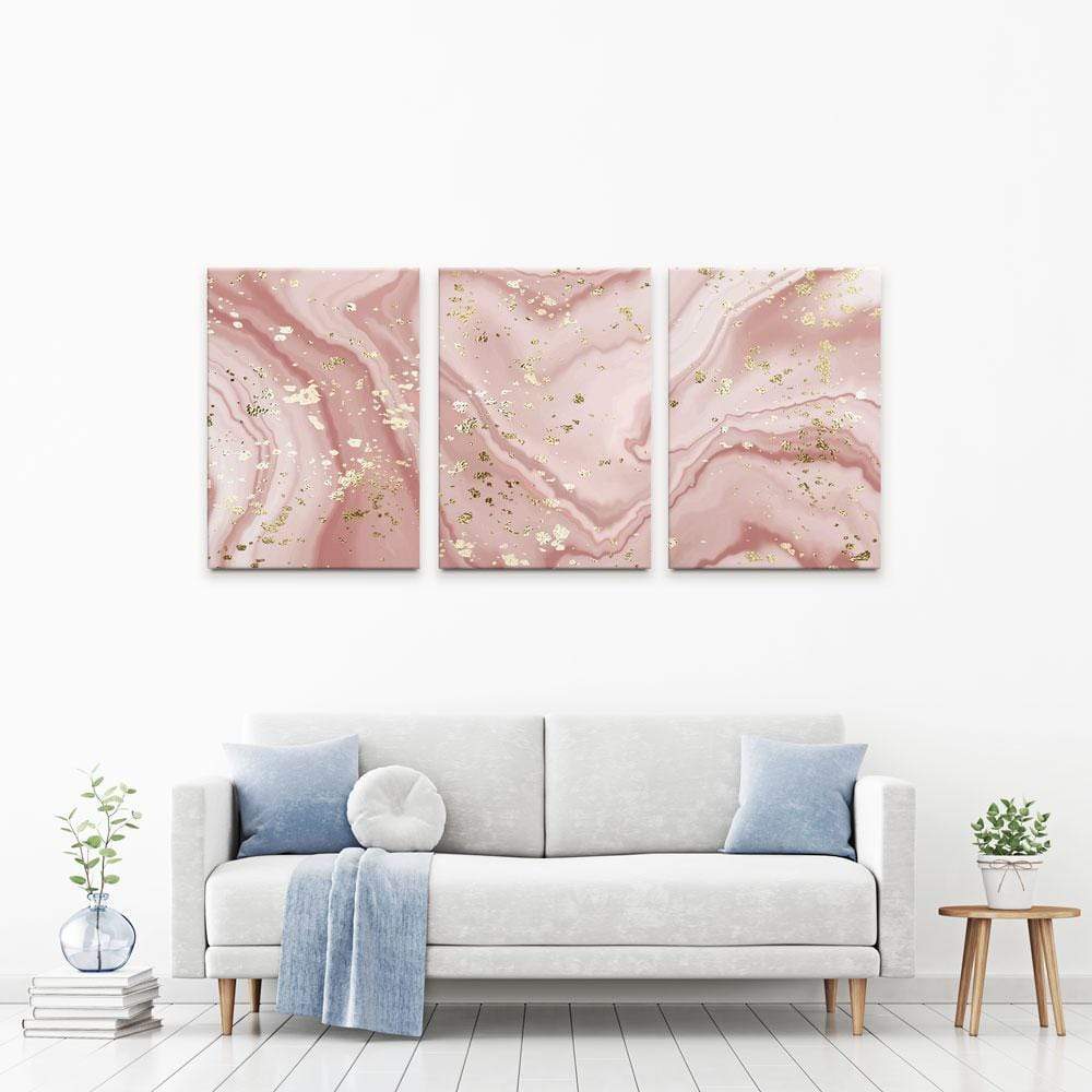 Rose Marble Speckles Trio Canvas Print wall art product NikaMooni / Shutterstock