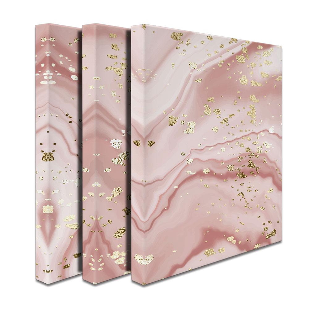 Rose Marble Speckles Trio Canvas Print wall art product NikaMooni / Shutterstock